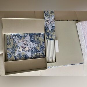 Dior Toile de Jouy notebook and pencils